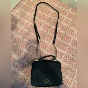 Kate Spade Black Crossbody Bag with Gold Accents